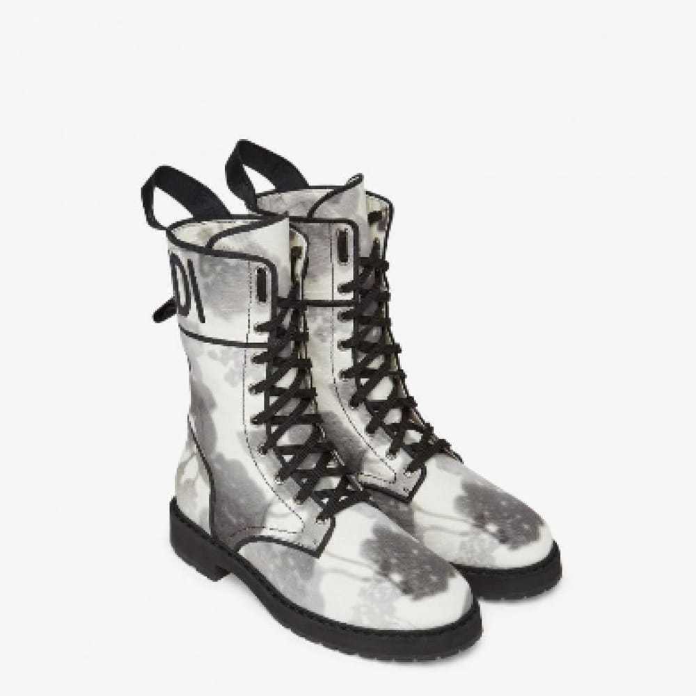 Fendi Cloth biker boots - image 3