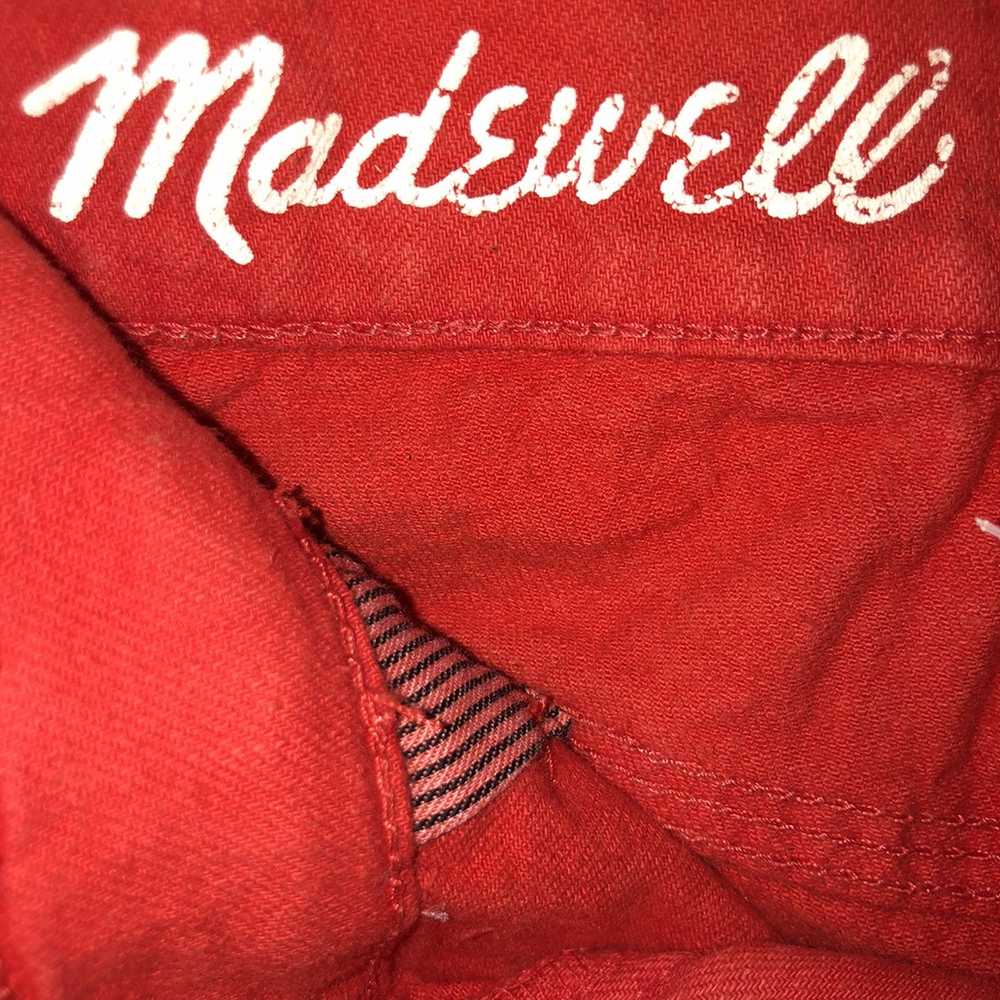 Madewell Madewell Red Cut Off Shorts - image 3