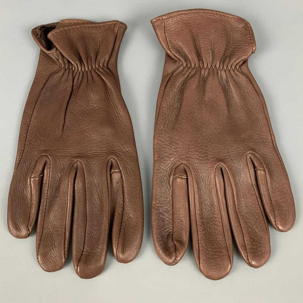 Vintage Brown Leather Gloves - image 1