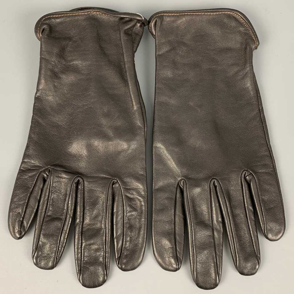 Jil Sander Brown Solid Leather Gloves - image 1