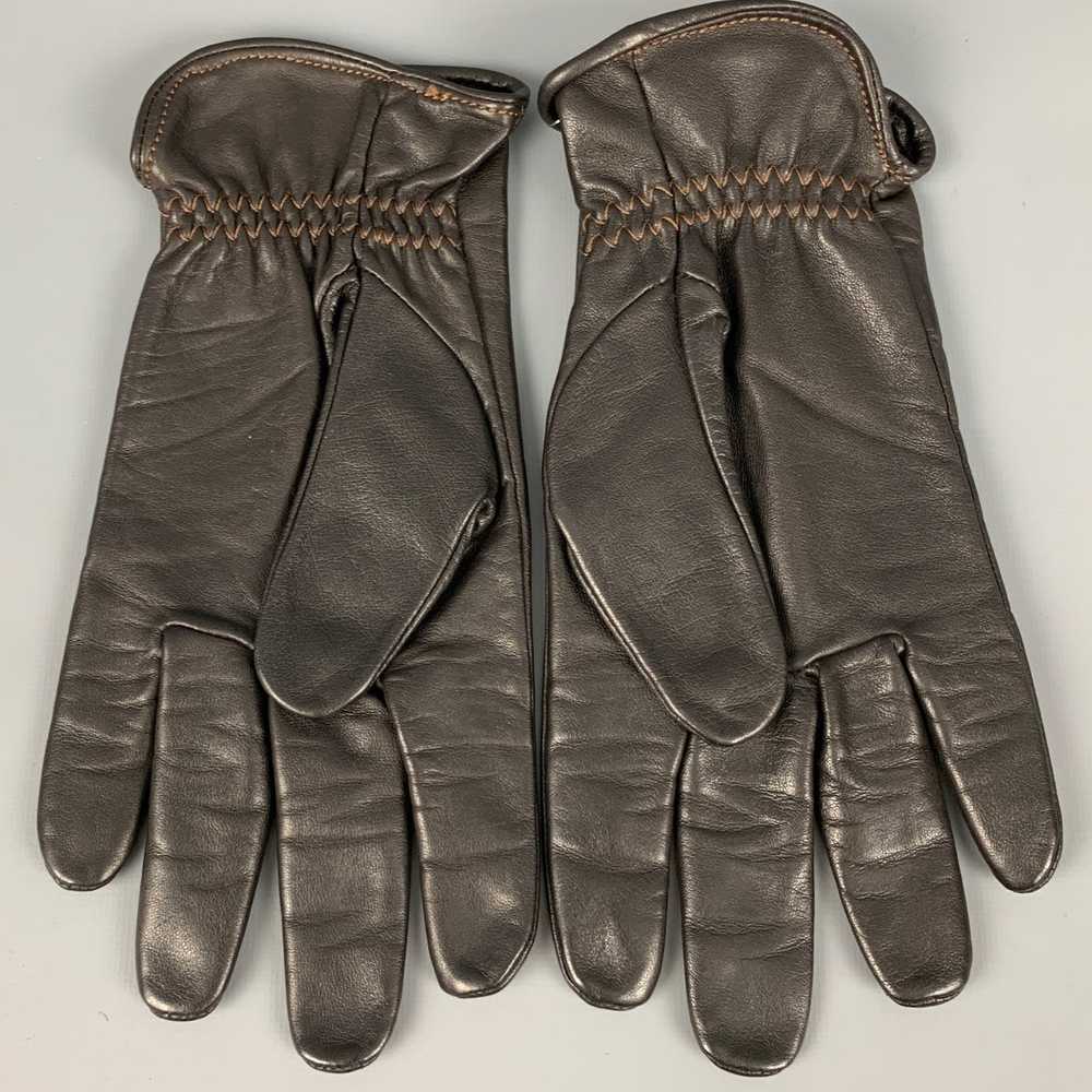 Jil Sander Brown Solid Leather Gloves - image 2