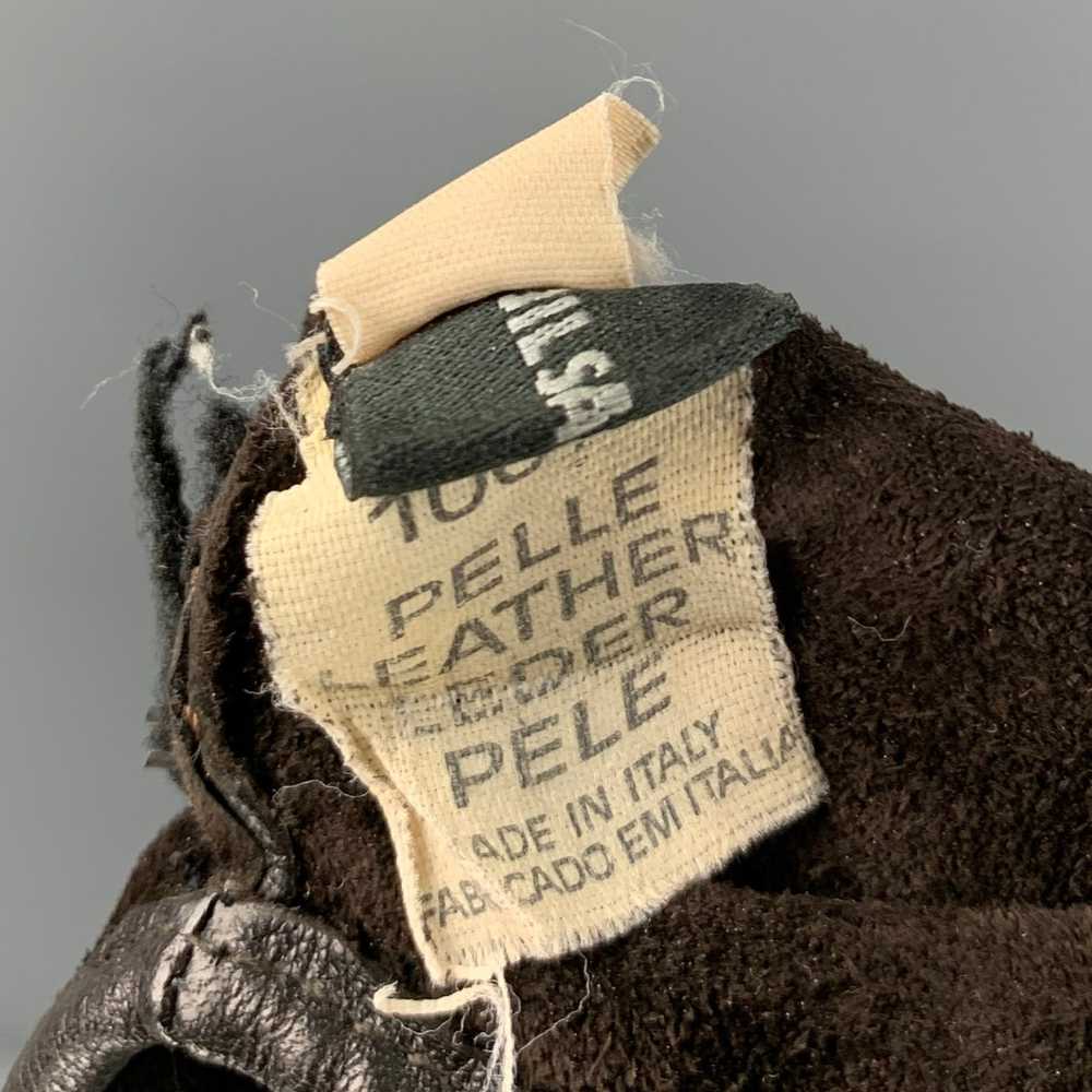Jil Sander Brown Solid Leather Gloves - image 4