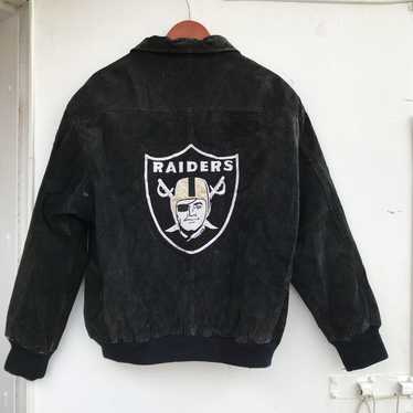 NFL × Vintage vintage 90s suede Oakland Raiders j… - image 1