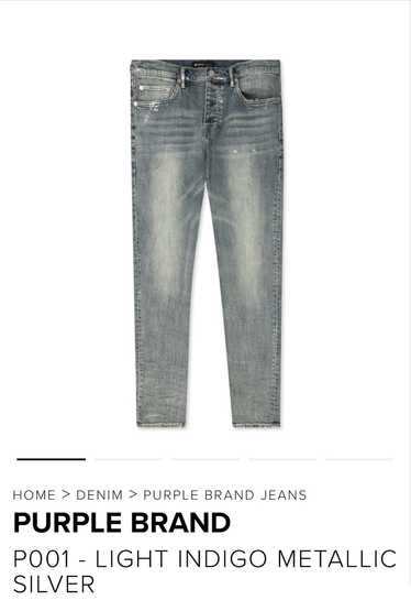 Purple Brand Jeans Light Indigo Metallic Silver