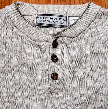 Other Vintage MICHAEL GERALD Men Henley Sweater