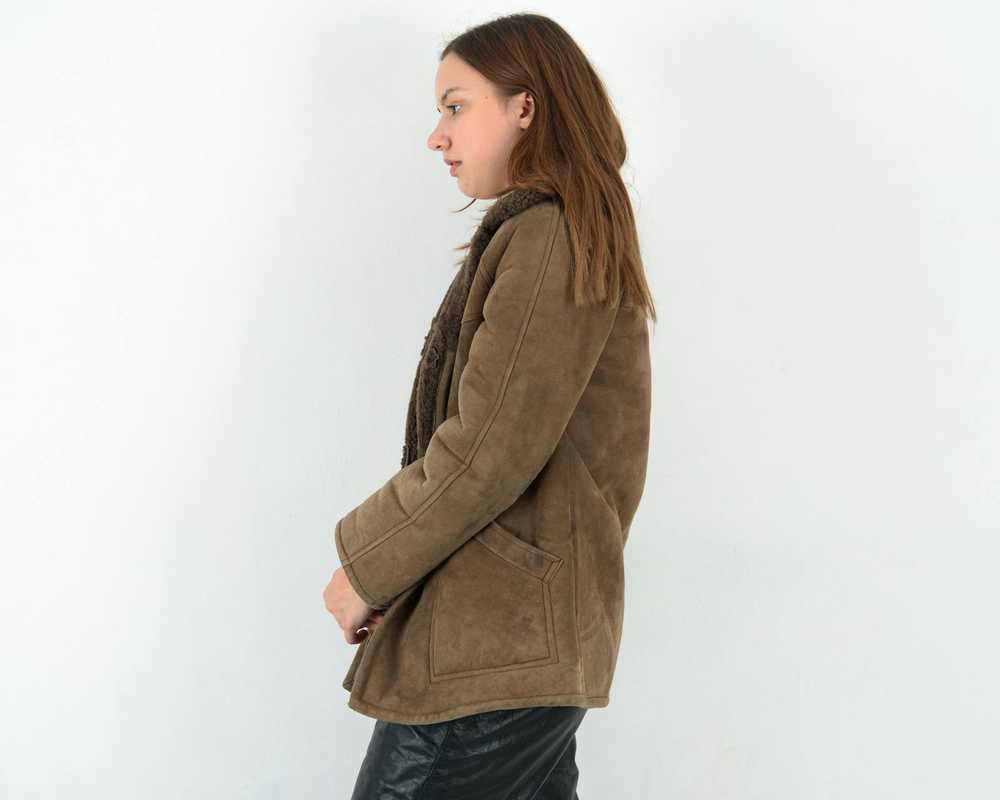 Leather Jacket × Other × Vintage Real Sherpa Shea… - image 3