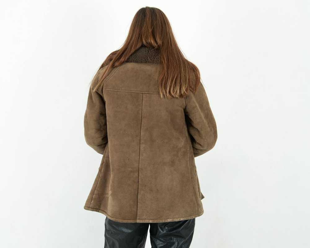 Leather Jacket × Other × Vintage Real Sherpa Shea… - image 4