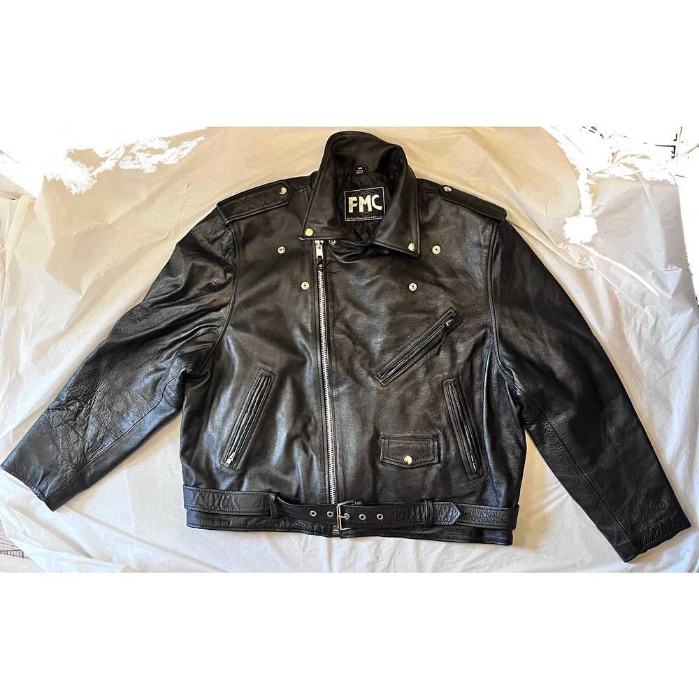 Fmc Vintage FMC Men's Leather Motorcycle Biker Ja… - image 12