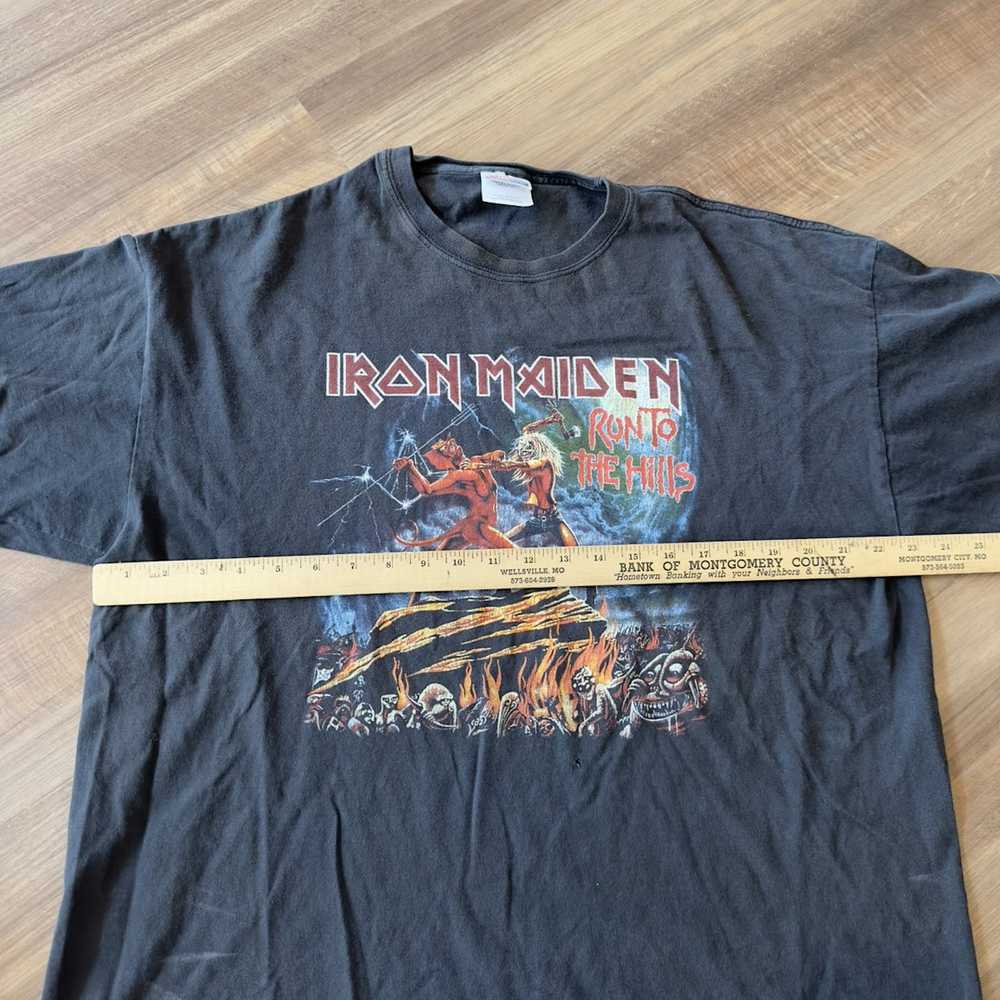 Band Tees × Vintage Vintage Iron Maiden RUN FOR Y… - image 6