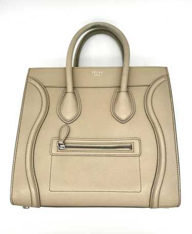 Celine micro luggage sales handbag in drummed calfskin