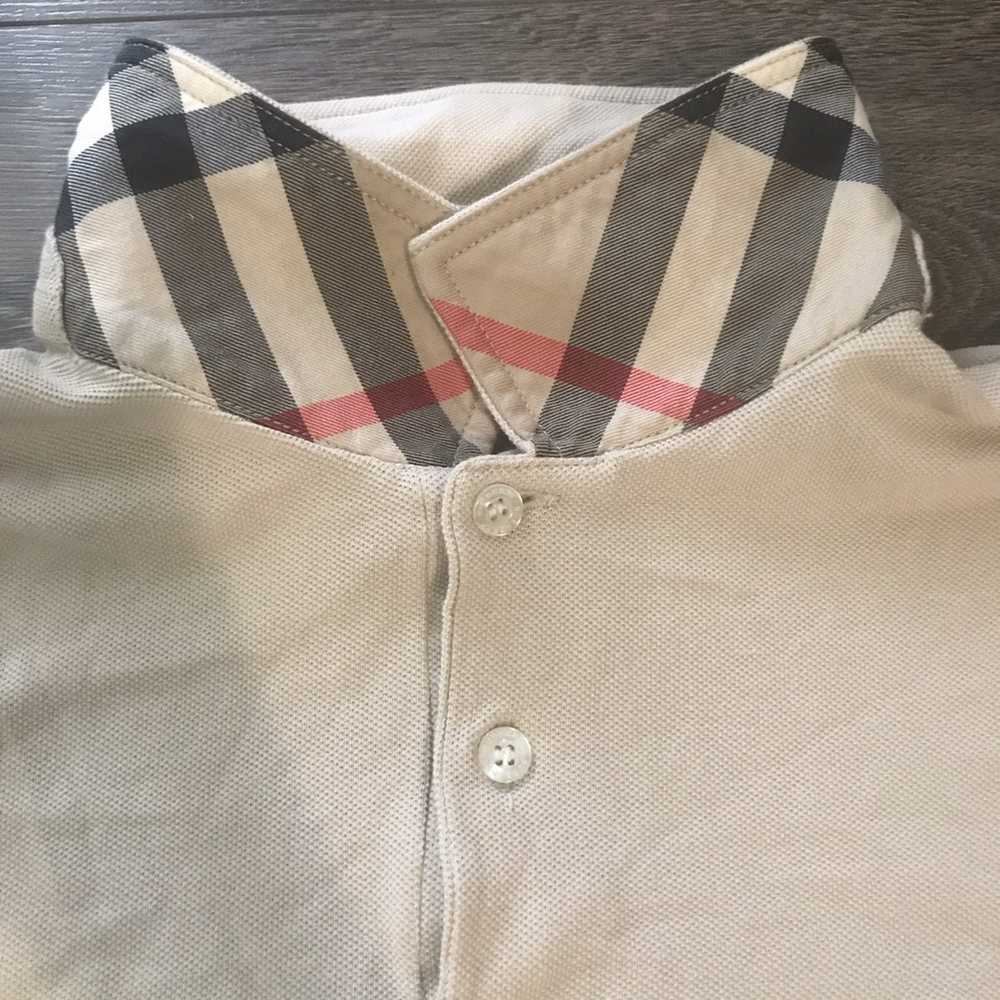 Burberry × Vintage Burberry Beige Polo Shirt - image 4