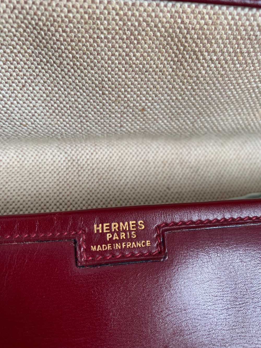 HERMÈS 1979 Jige Clutch Box Leather Vintage W/Box - image 12