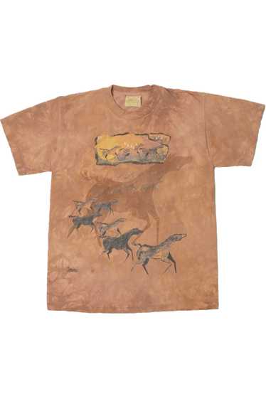 Vintage 1999 Painterly Horse Print The Mountain T… - image 1