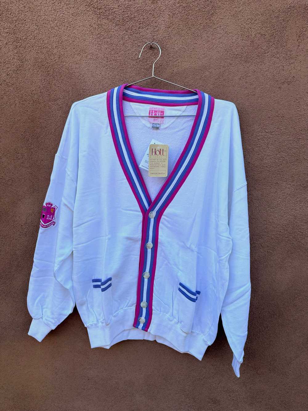 White Cotton Cardigan by Holt - Deadstock - image 1