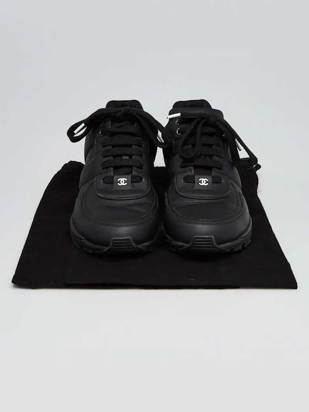 Chanel Chanel Black and White Leather Sneakers - image 10