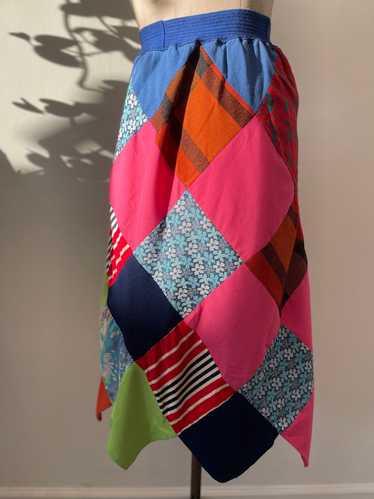 Handmade vintage fabric patchwork skirt