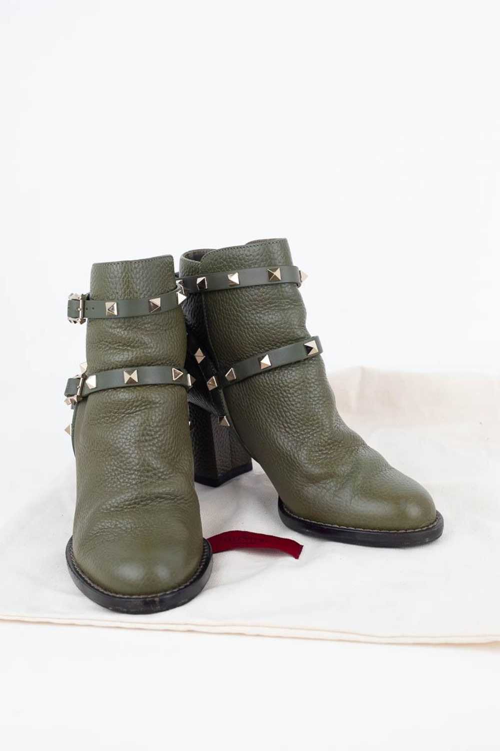 Circular Clothing Boots en cuir Valentino kaki. M… - image 3