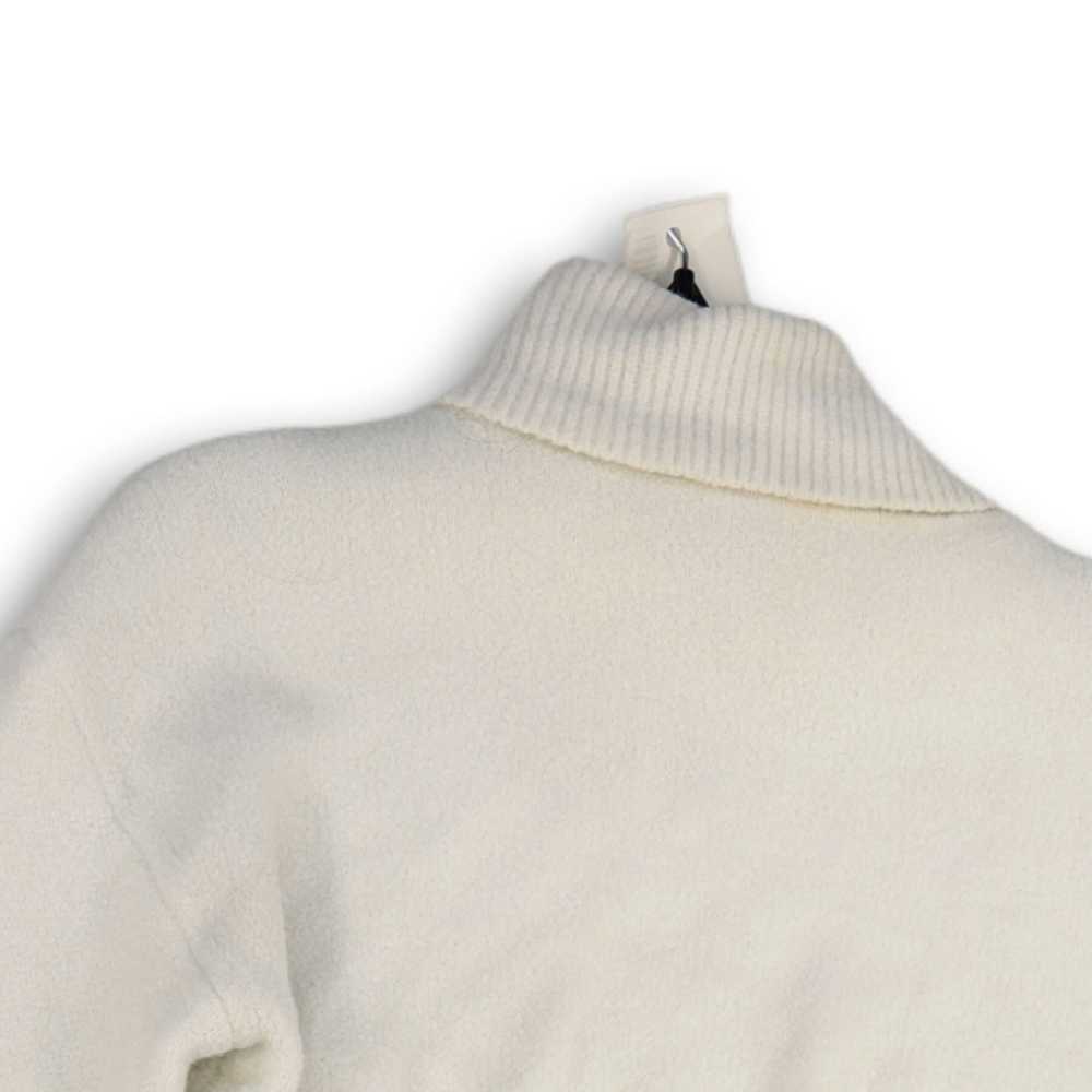 Zara Womens White Turtleneck Long Sleeve Cropped … - image 1