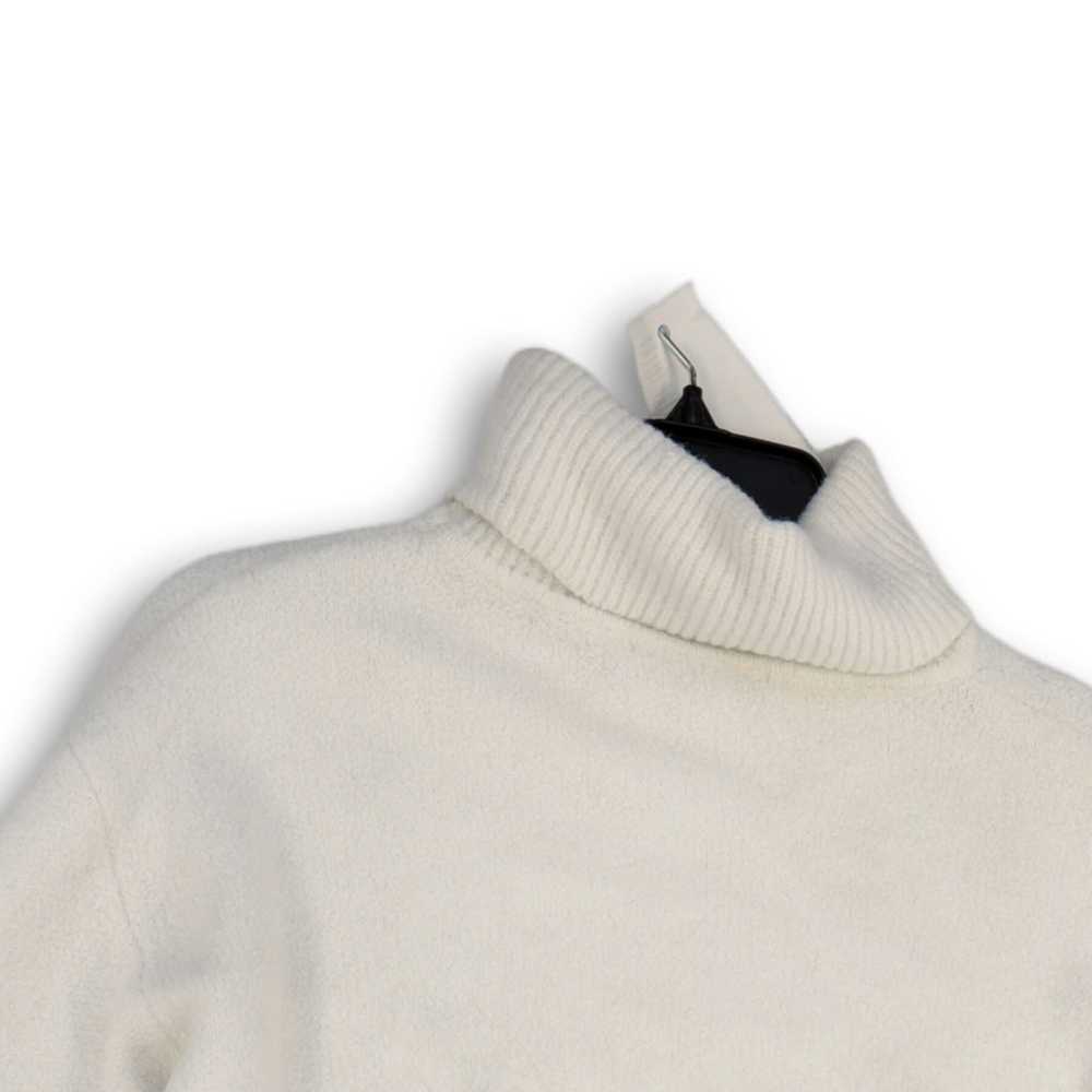 Zara Womens White Turtleneck Long Sleeve Cropped … - image 2