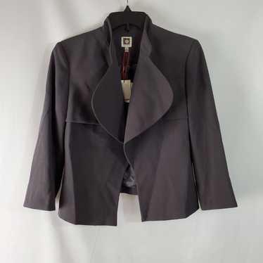 Women's Anne Klein New York Petite Collarless Wool Pants Suit 6P, Jacket  12P 