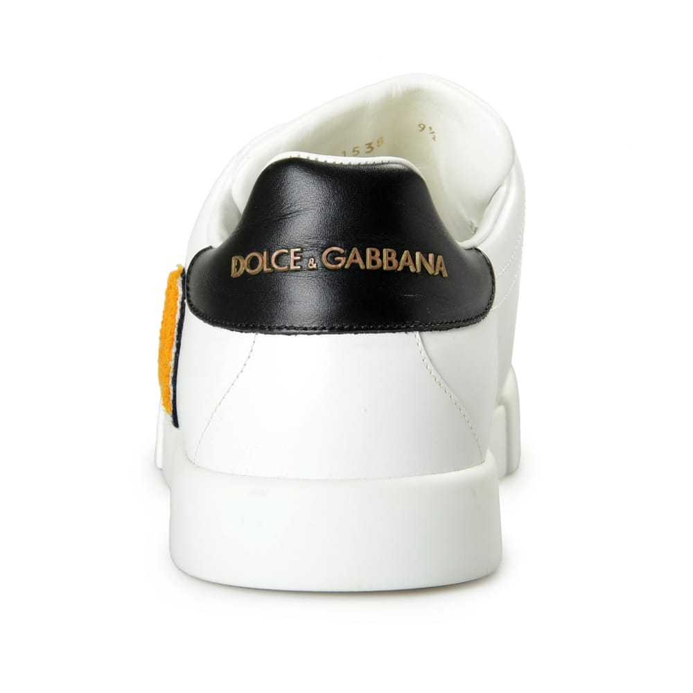 Dolce & Gabbana Portofino leather low trainers - image 4