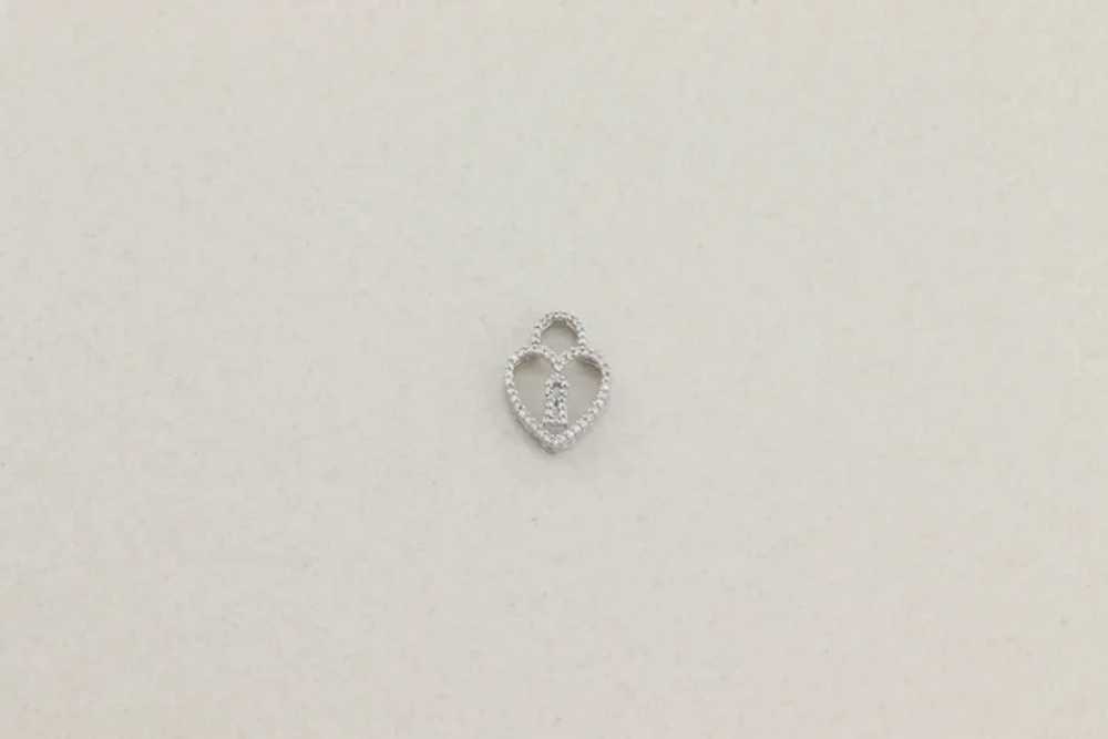 Pendant Only 10k White Gold .25 Carat Diamond Key… - image 5