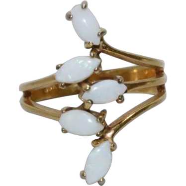 18KT Electro Plated Yellow Gold Opal Stone Ring