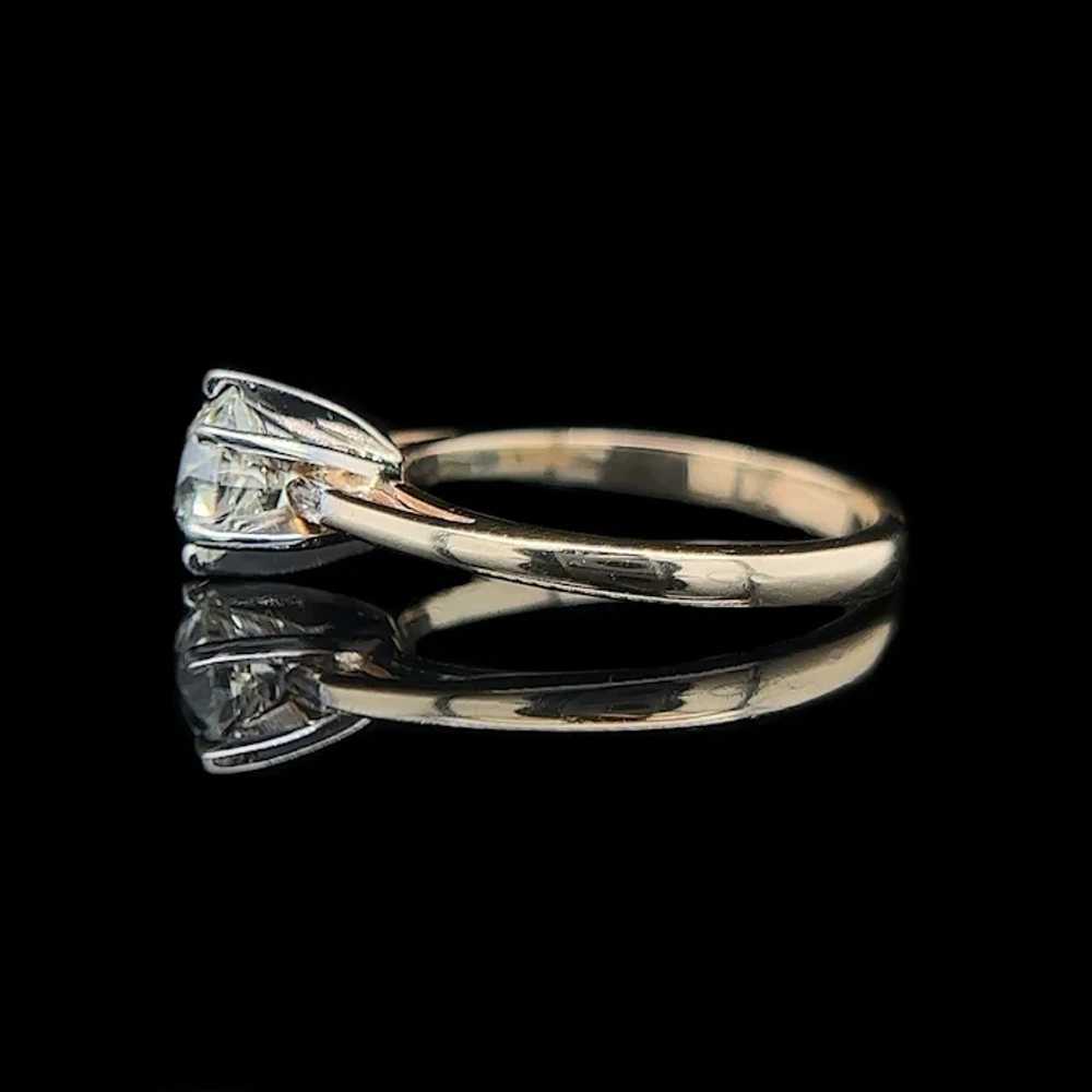 .96ct. Diamond Vintage Engagement Ring Yellow & W… - image 2