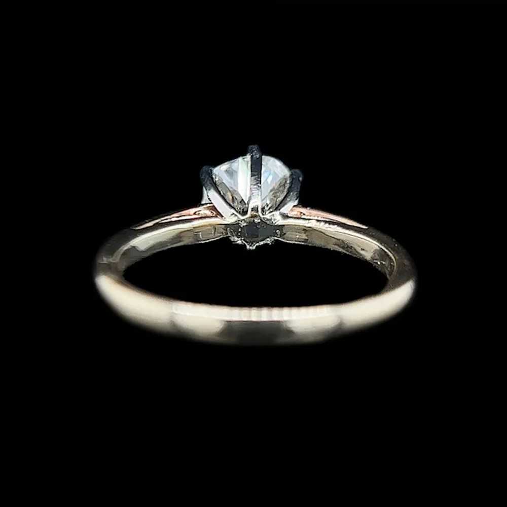 .96ct. Diamond Vintage Engagement Ring Yellow & W… - image 3