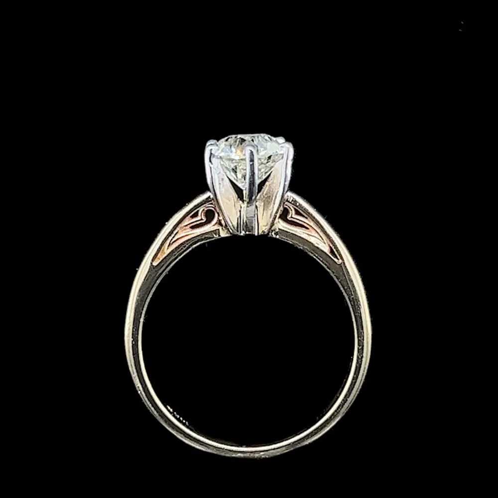 .96ct. Diamond Vintage Engagement Ring Yellow & W… - image 4