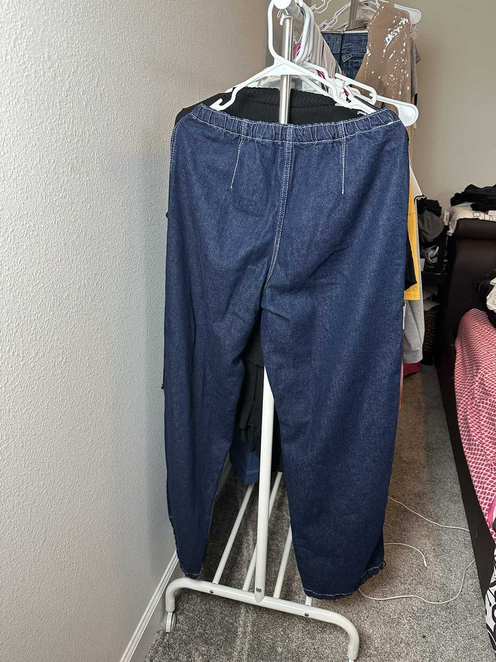 Bershka Bershka Denim Parachute Pants - image 3