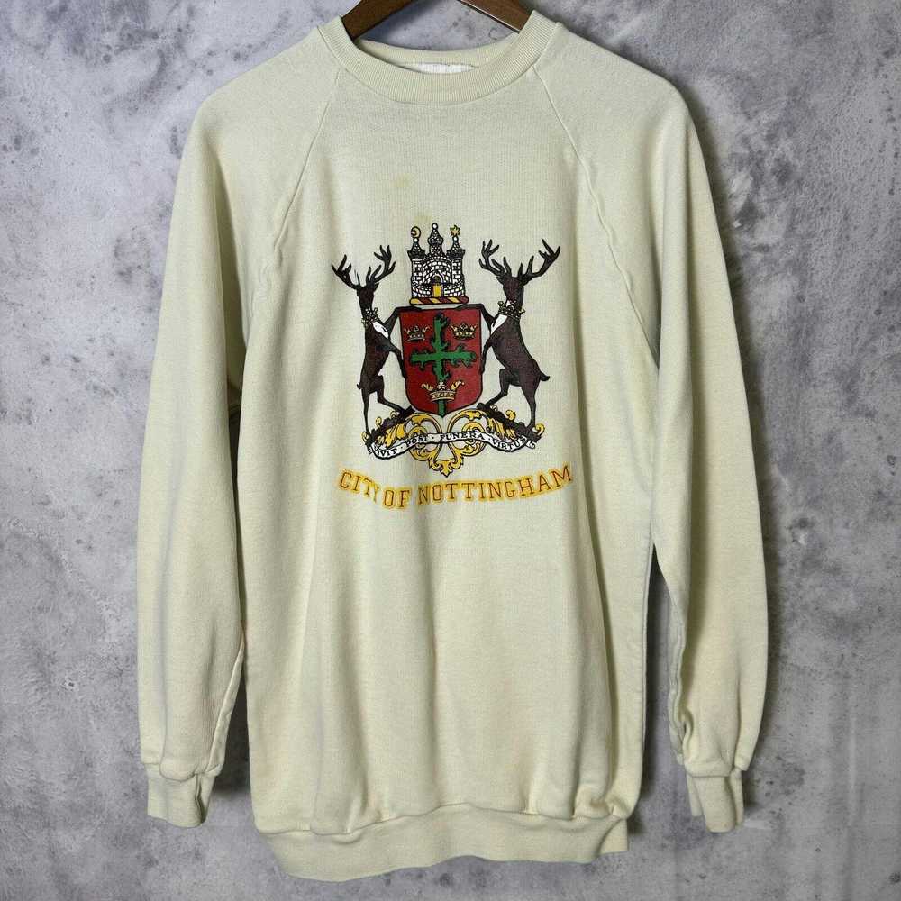 Vintage Vintage Nottingham Sweatshirt Mens XL Whi… - image 2
