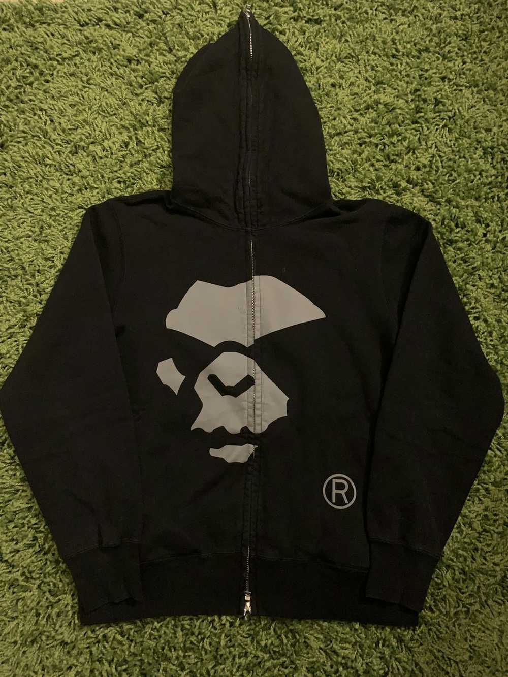 Bape Bape A Bathing Ape Angry Mad Face Full Zip H… - image 1