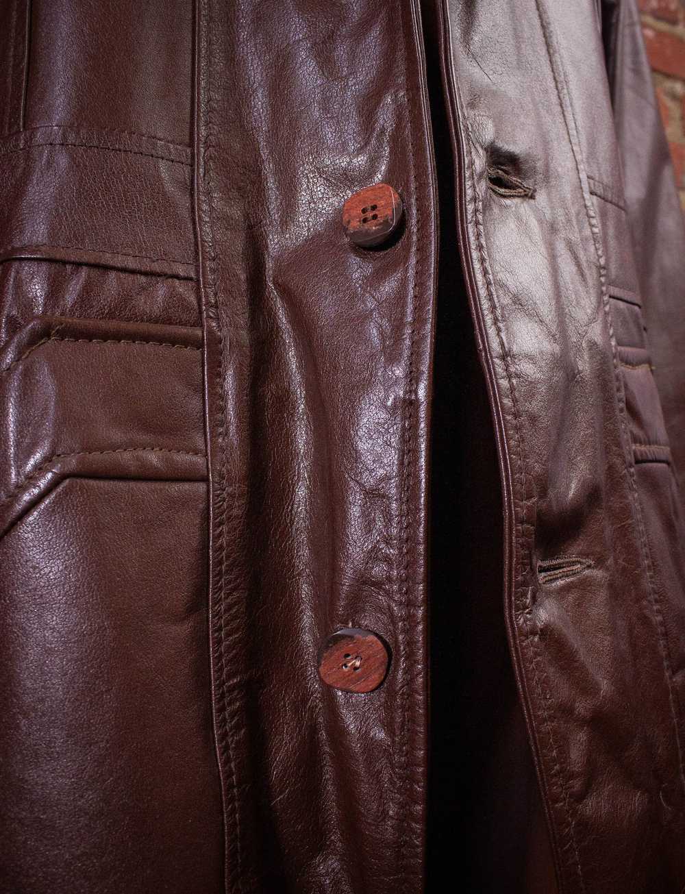 Vintage Vintage Sears Brown Leather Blazer with R… - image 5