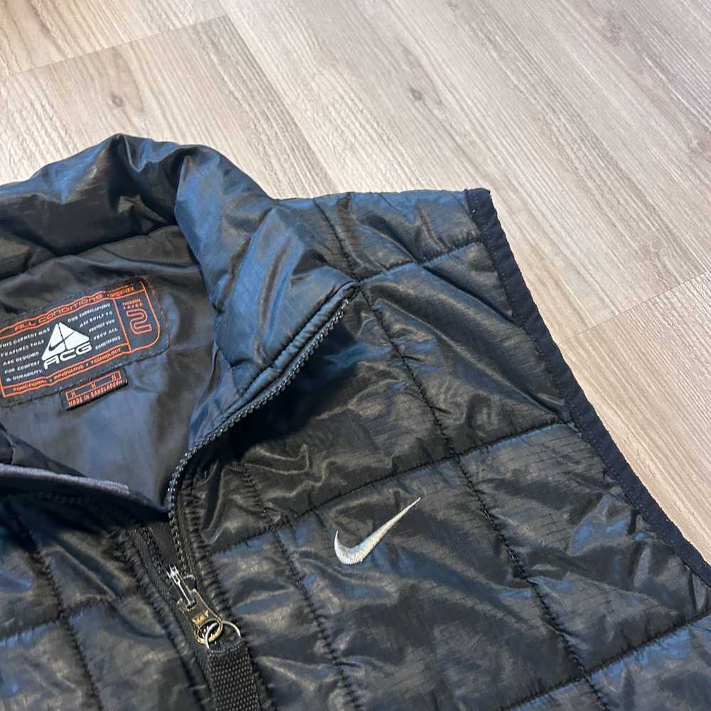 Nike Vintage Nike ACG Black Puffer Utility Zip Up… - image 3