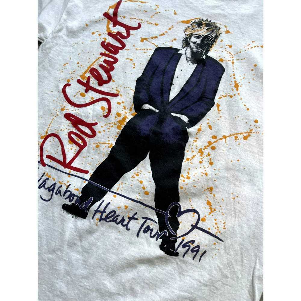 Gildan Rod Stewart 1991 Vagabond Heart Tour Vintage T… - Gem