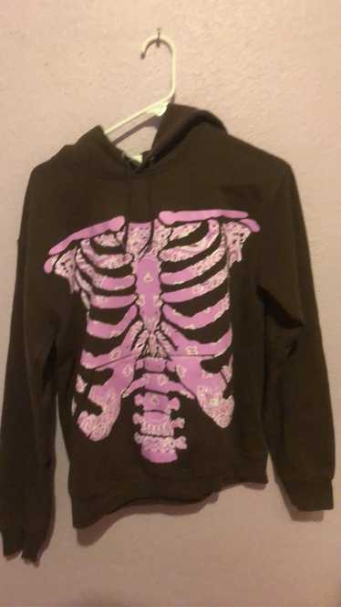 Japanese Brand × Jerzees bandanna skeleton hoodie