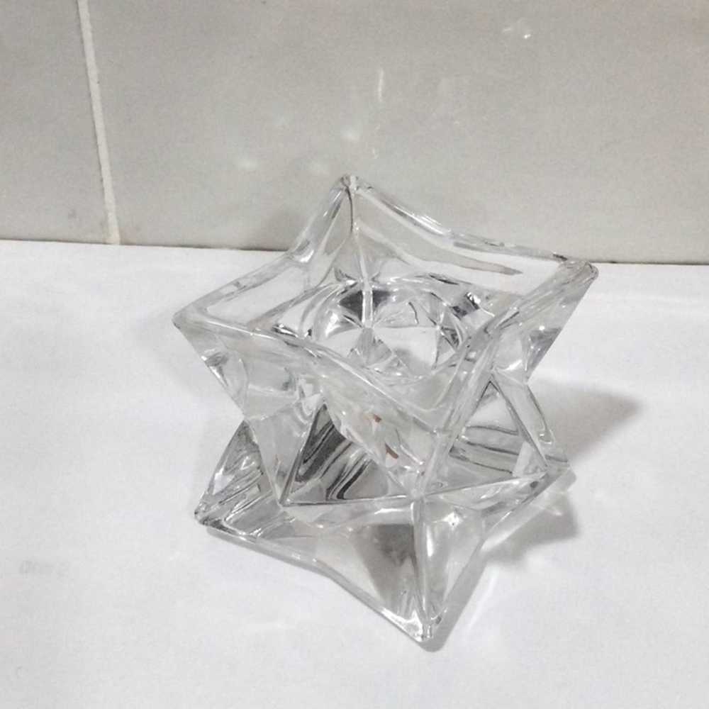 Other Clear Glass Star Shaped Taper Candle Holders - image 12