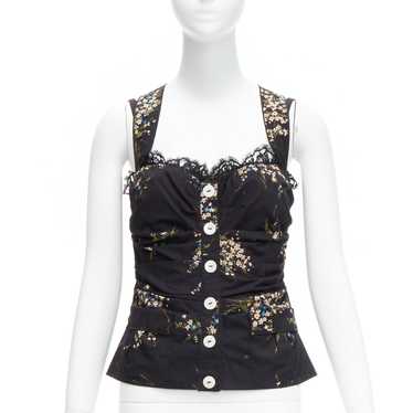 DOLCE & GABBANA LACE CORSET TOP WITH BLUE LACES 2002