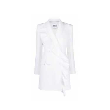 MSGM MSGM White Cream Blazer Dress Double Breasted