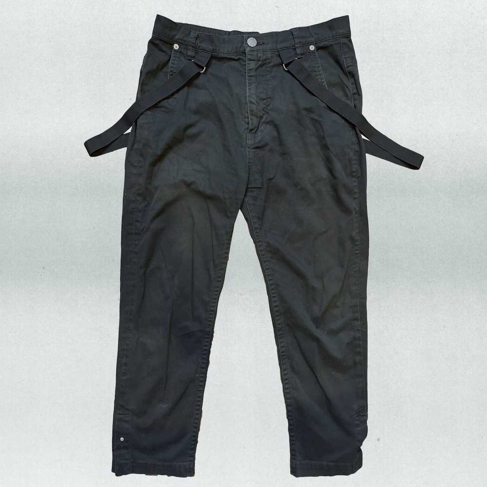 Helmut Lang CROPPED SUSPENDER TROUSERS - image 2