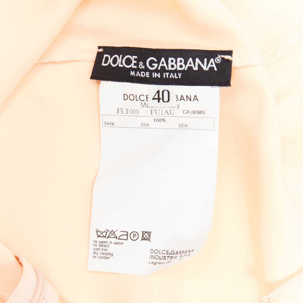 Dolce & Gabbana DOLCE GABBANA 100% silk nude lace… - image 9