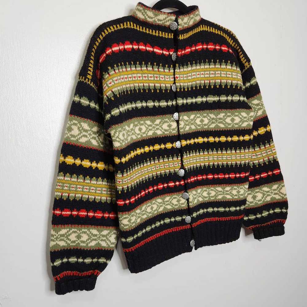 Vintage Vintage Sweater Cardigan Handmade Fall Wi… - image 2