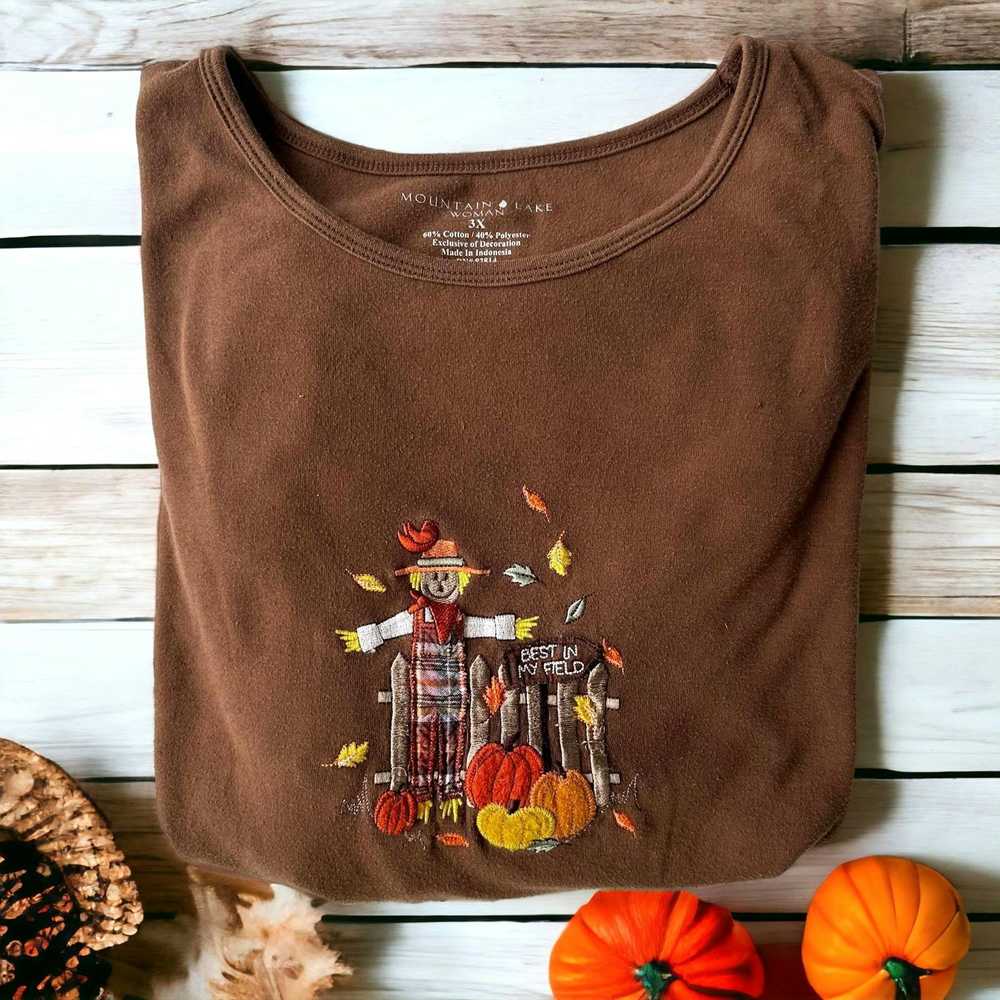 Art × Streetwear × Vintage VTG Fall Scarecrow Top… - image 2