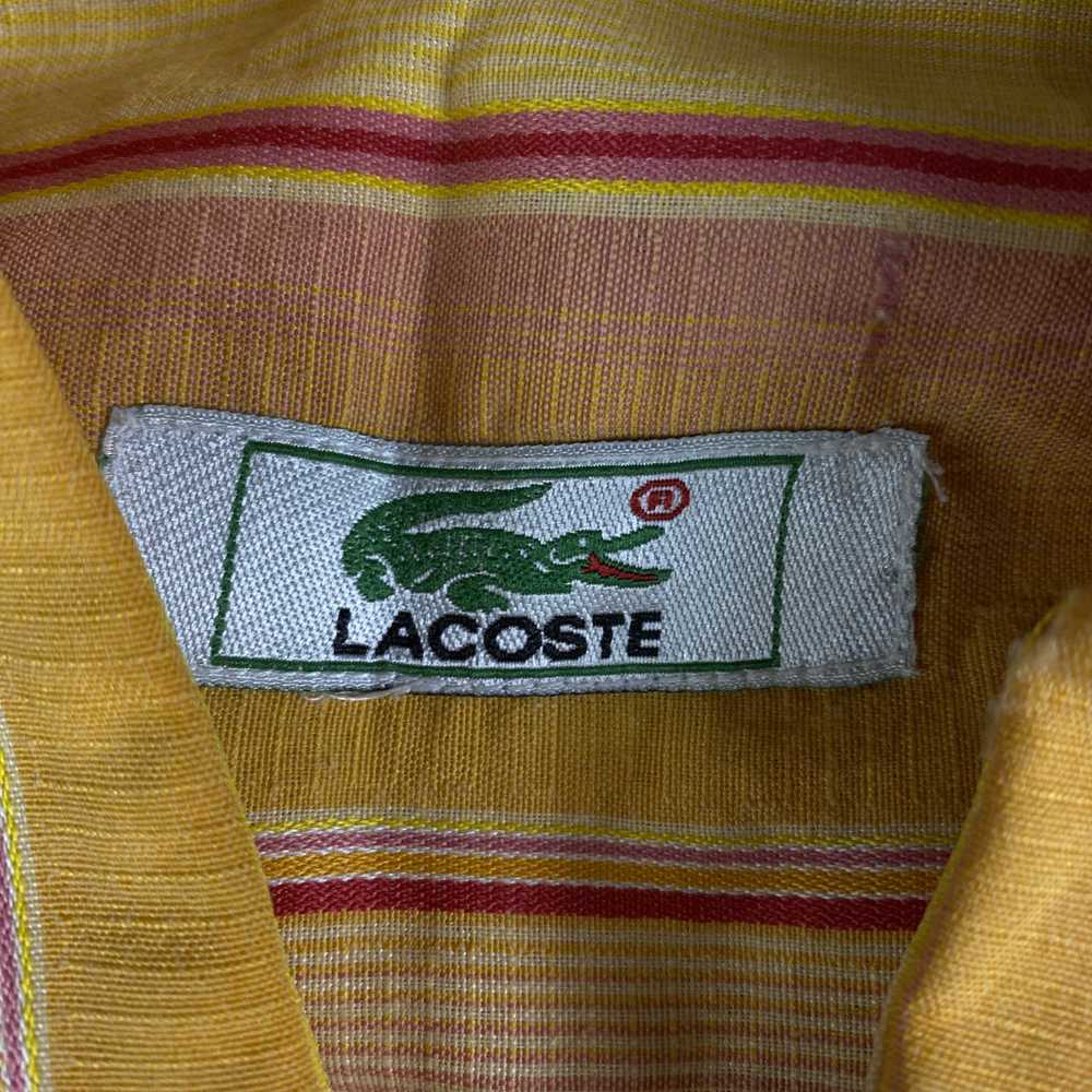 Lacoste × Luxury × Vintage Mens Shirt Short Sleev… - image 4