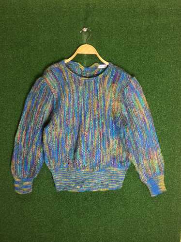 Coloured Cable Knit Sweater × Japanese Brand × Ot… - image 1