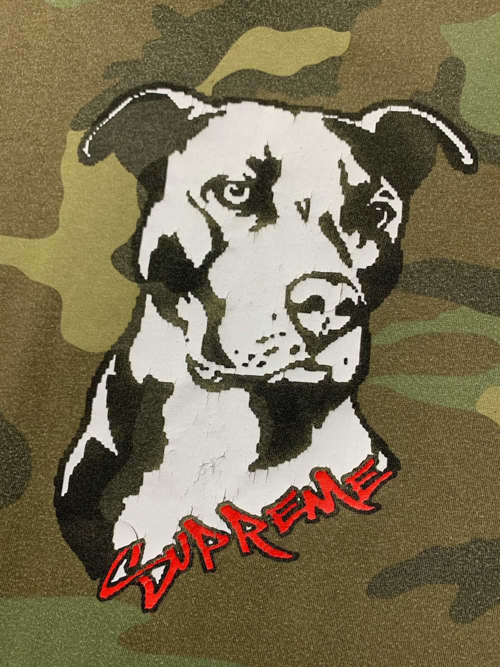 Streetwear × Supreme Supreme Camo tee Dog big logo - image 3