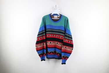 Vintage Vintage 90s Coogi Style Rainbow Knit Cosb… - image 1