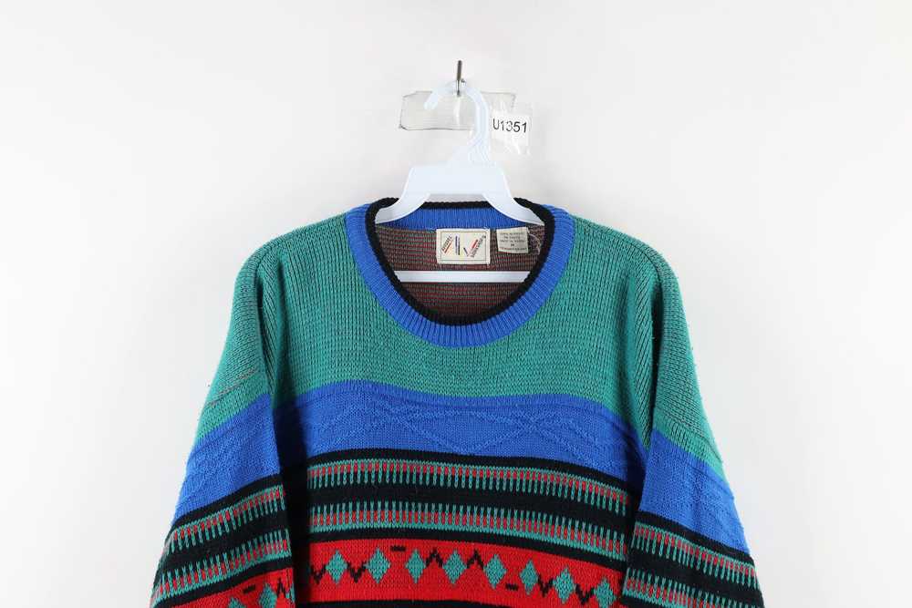 Vintage Vintage 90s Coogi Style Rainbow Knit Cosb… - image 2