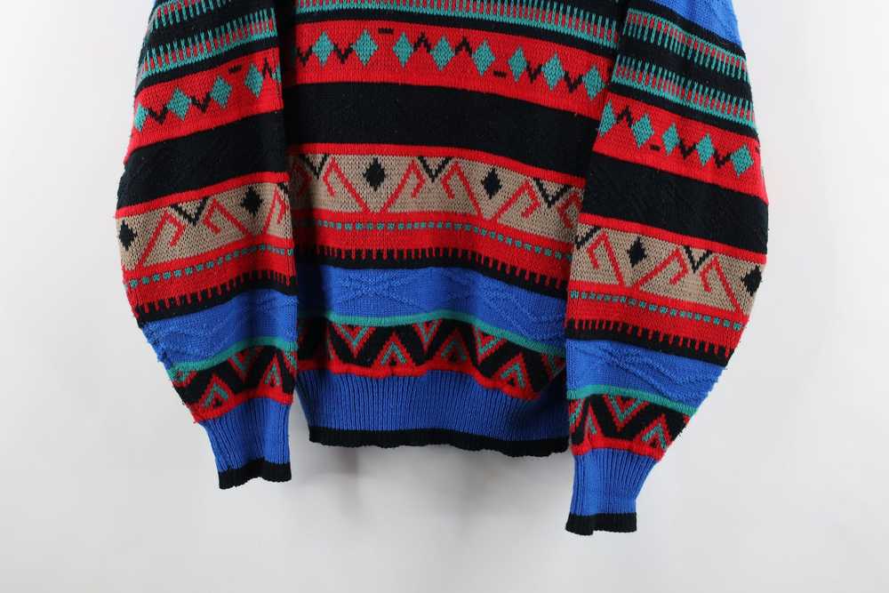 Vintage Vintage 90s Coogi Style Rainbow Knit Cosb… - image 3